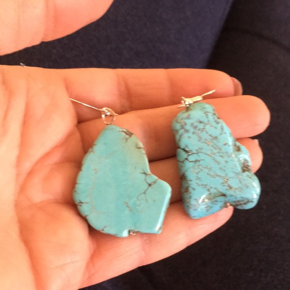 Jewelry - Howlite Turquoise Earrings